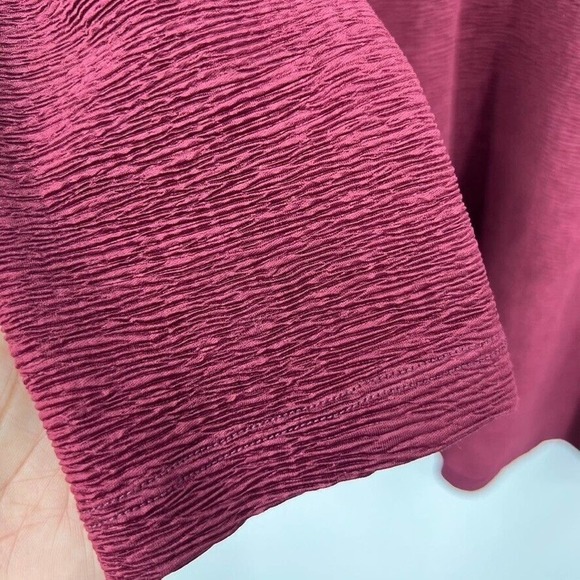 Show Me Your Mumu Womens Toby Tie Textured Swing Dress XL Maroon Burgundy - Picture 6 of 9